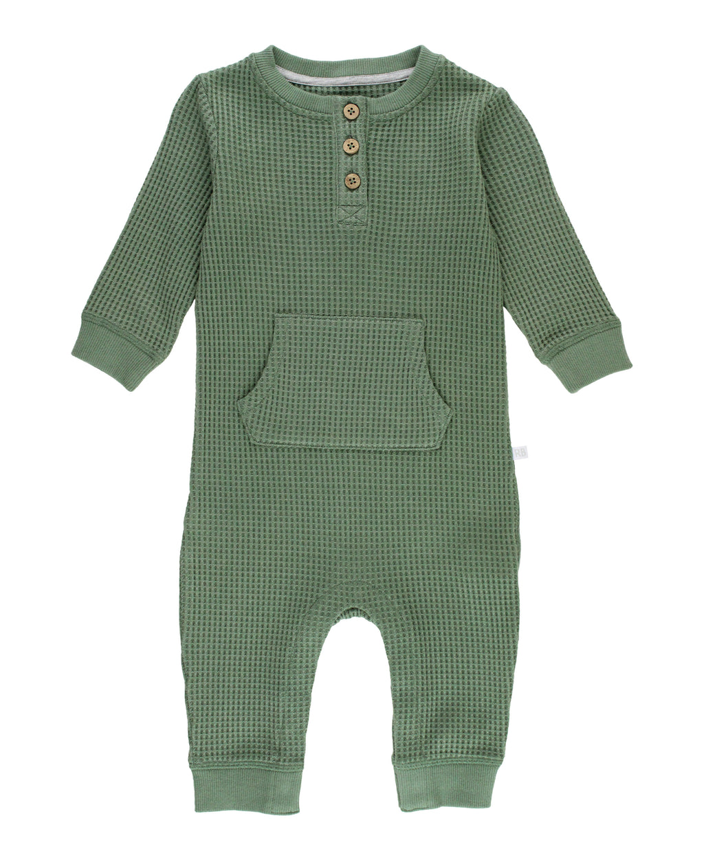 Plush Waffle Knit Henley Romper
