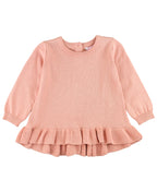 Ruffle Hem Sweater - French Rose