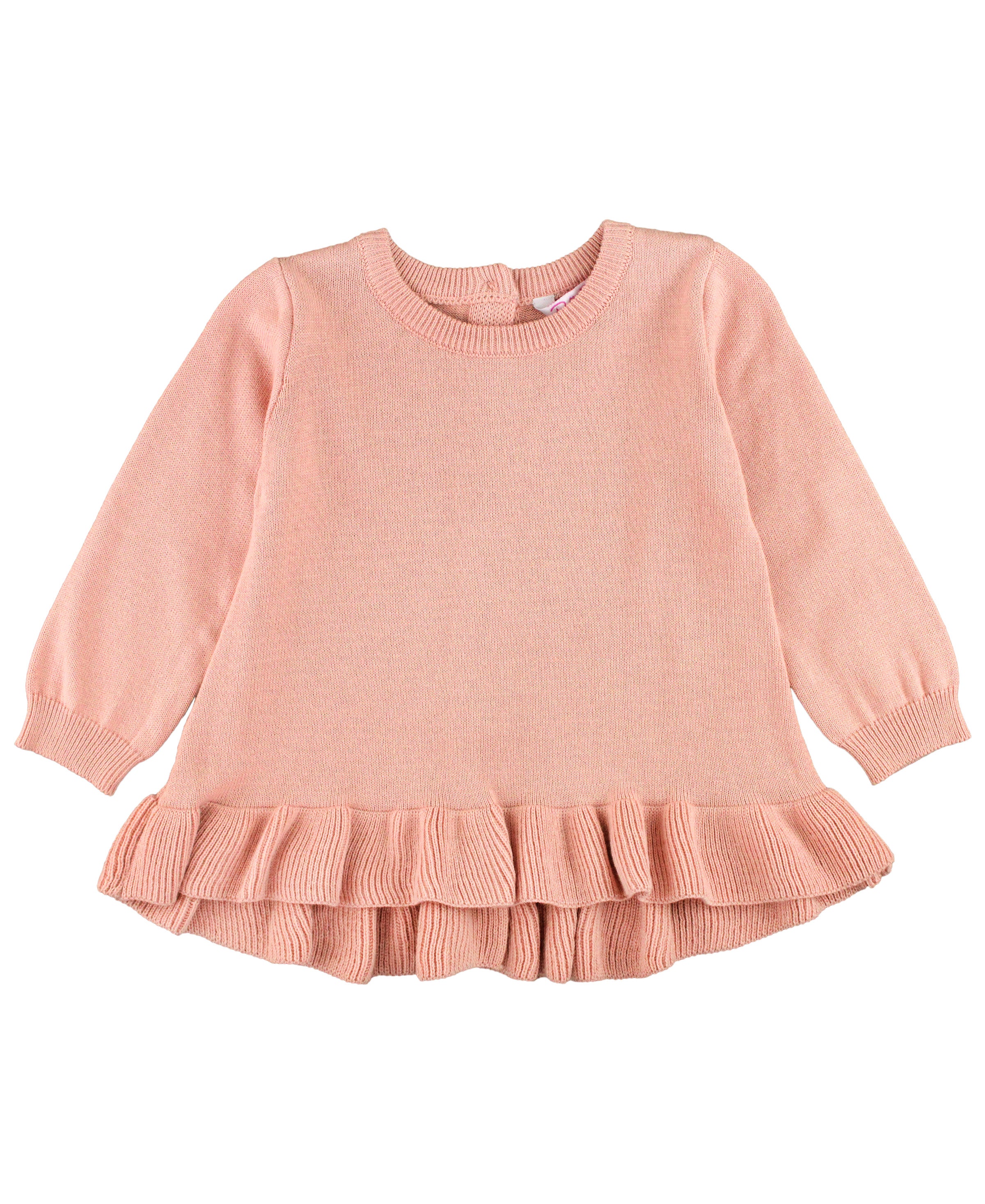 Ruffle Hem Sweater - French Rose