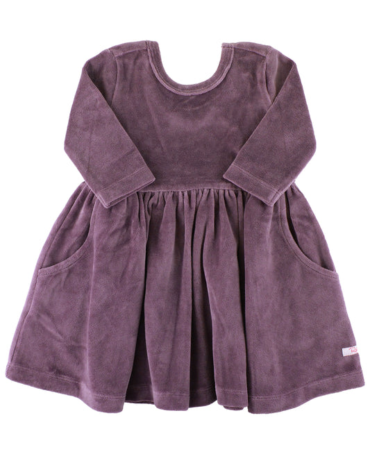 Velour 3/4 Sleeve Twirl Dress