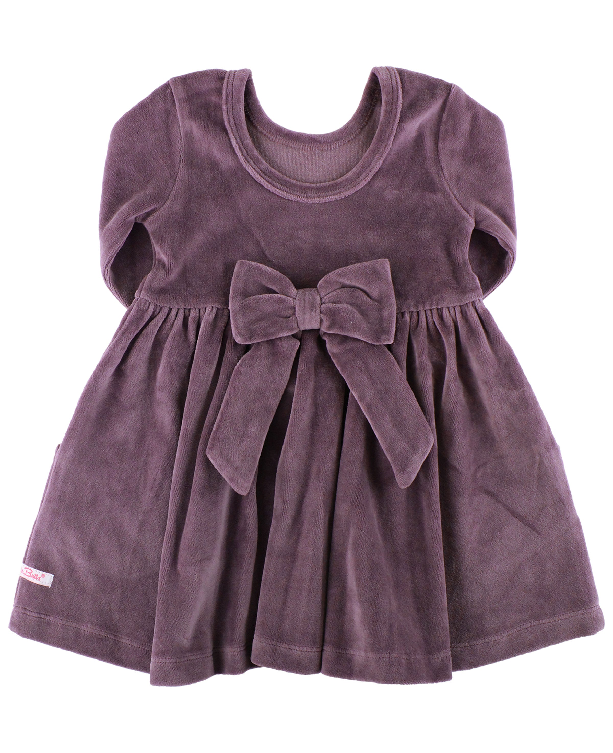 Velour 3/4 Sleeve Twirl Dress