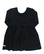 Knit 3/4th Sleeve Twirl Dress with Bow