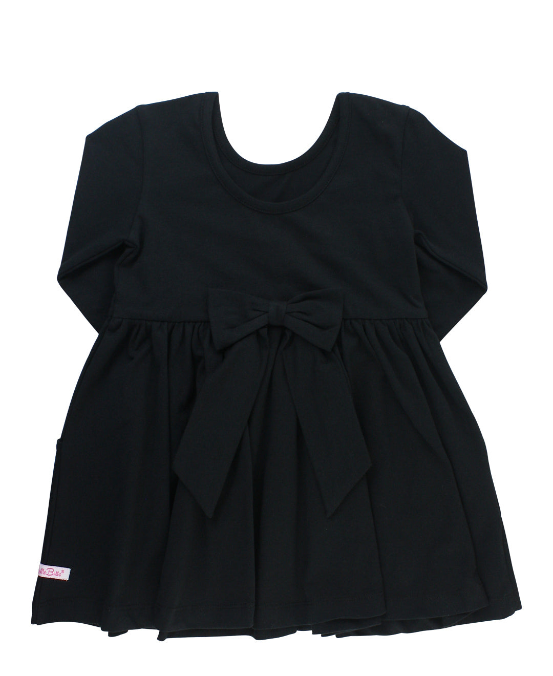 Knit 3/4th Sleeve Twirl Dress with Bow