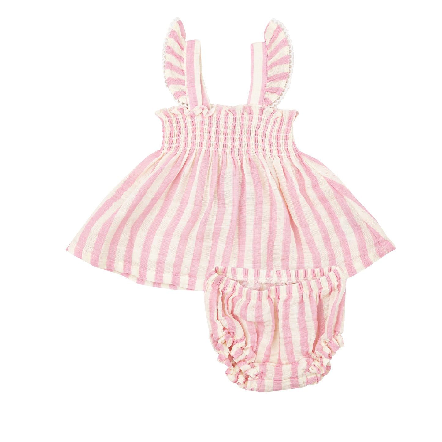 Ruffle Strap Smocked Top & Diaper Cover