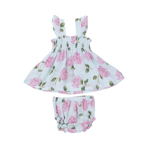 Ruffle Strap Smocked Top & Diaper Cover