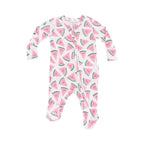 Angel Dear 2 Way Zipper Footie - Watermelon Hearts