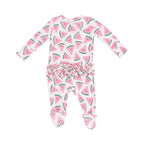 Angel Dear 2 Way Zipper Footie - Watermelon Hearts
