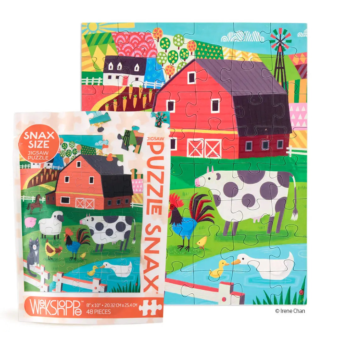 Snax Size Puzzle-Farm Friends 48 Piece