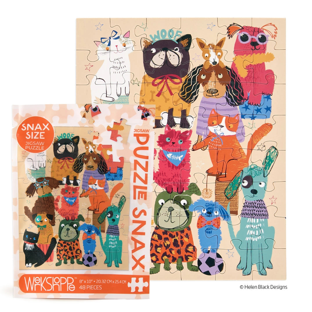 Snax Size Puzzle-Fur Babies 48 Piece
