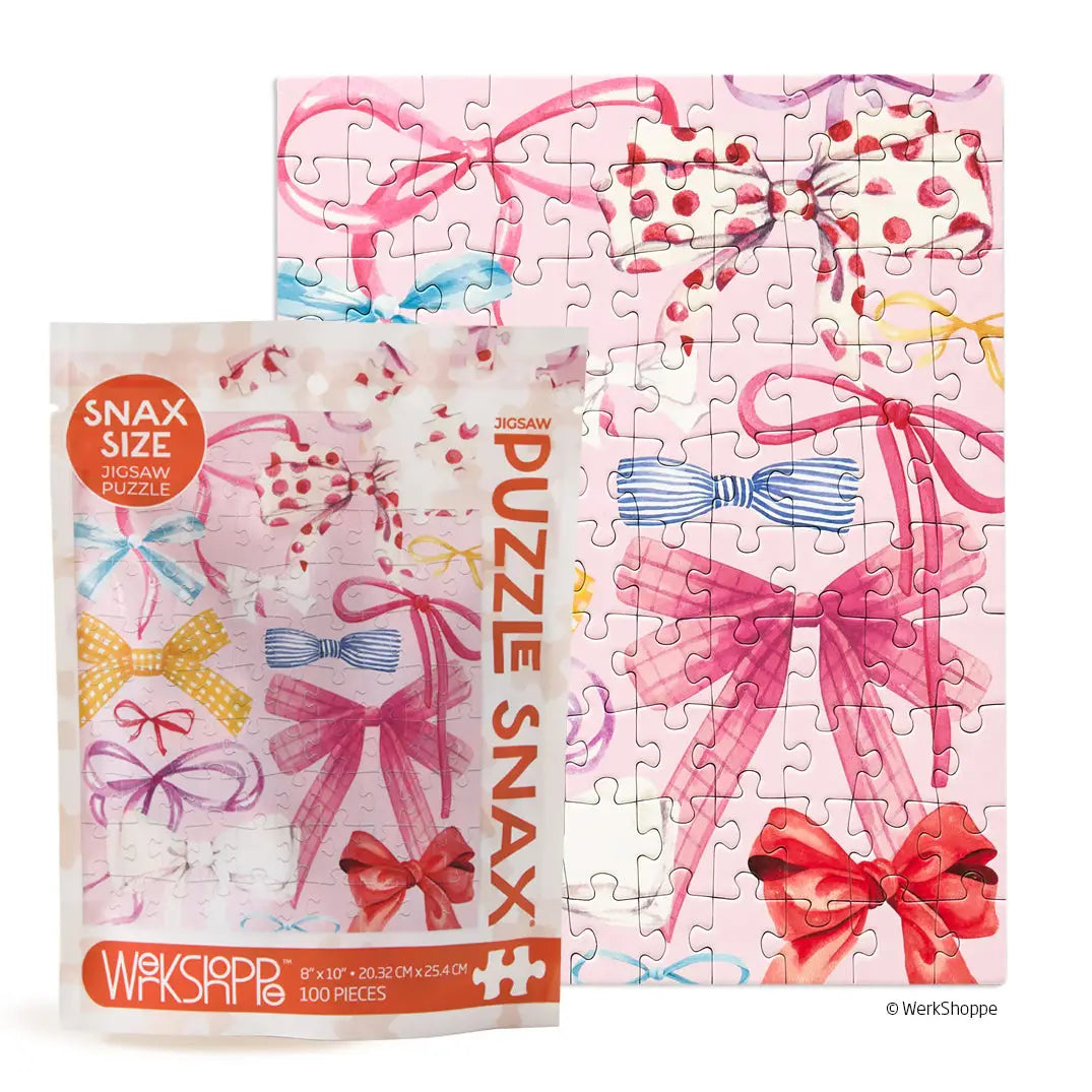 Snax Size Puzzle-Ribbons & Bows 100 Piece