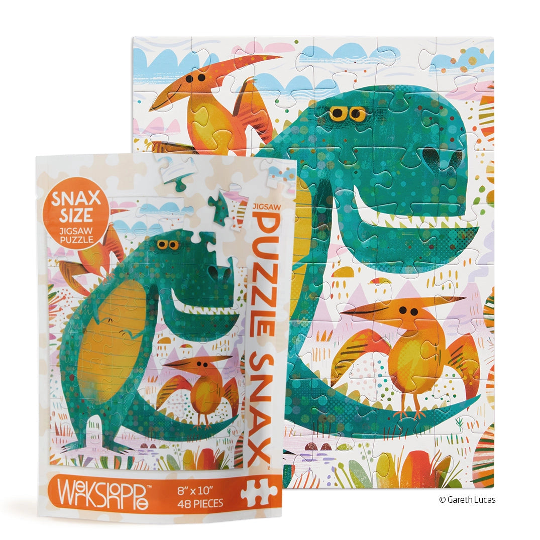 Snax Size Puzzle-T Rex And Friends 48 Piece