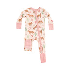 Angel Dear 2 Way Zipper Romper - Western Horses Pink