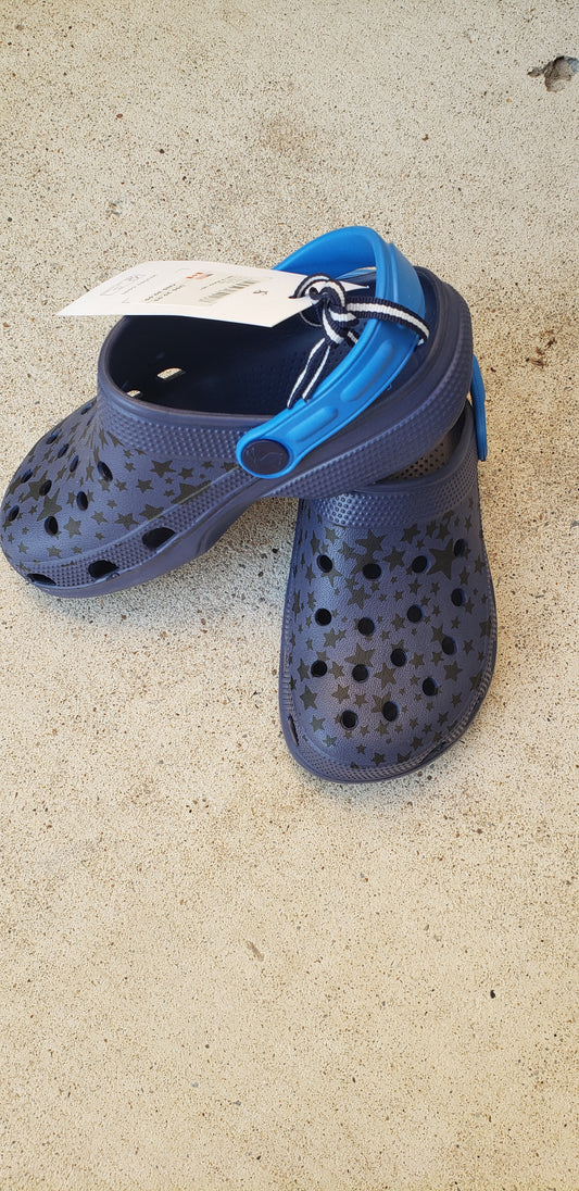 Navy Stars Crocs