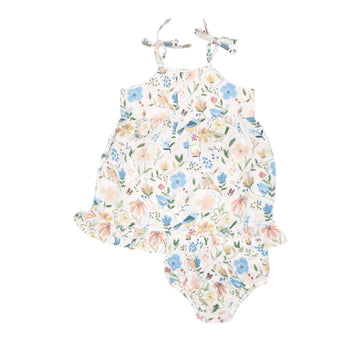 The Beaufort Bonnet Co Garden Birds-Twirly Tank Dress
